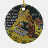 Kerstversiering met orthodoxe nativiteitspictogram keramisch ornament (Voorkant)