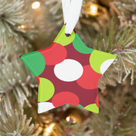 kerstversiering met ovaal Stip rood groen Ornament