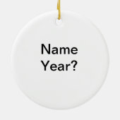 kerstversiering met patriottische kerstman keramisch ornament (Achterkant)