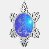 kerstversiering met pewflakes tin sneeuwvlok ornament (Rechts)