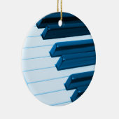 Kerstversiering met Piano- of Organ Keys-kerstsier Keramisch Ornament (Rechts)