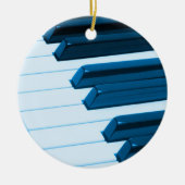 Kerstversiering met Piano- of Organ Keys-kerstsier Keramisch Ornament (Voorkant)