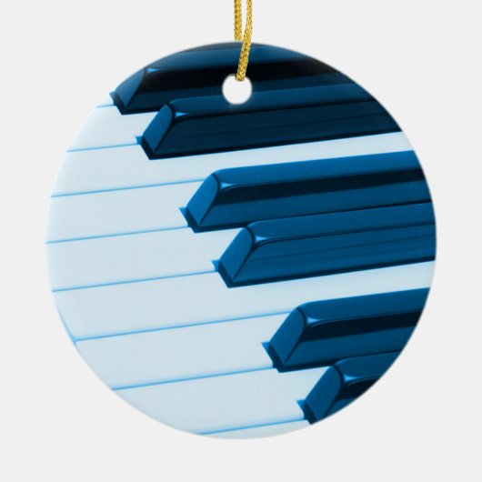 Kerstversiering met Piano- of Organ Keys-kerstsier Keramisch Ornament (Voorkant)