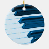 Kerstversiering met Piano- of Organ Keys-kerstsier Keramisch Ornament (Achterkant)