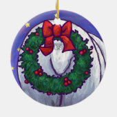 Kerstversiering met poolBeer Keramisch Ornament (Achterkant)