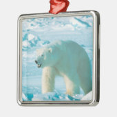 Kerstversiering met poolBeer Metalen Ornament (Links)