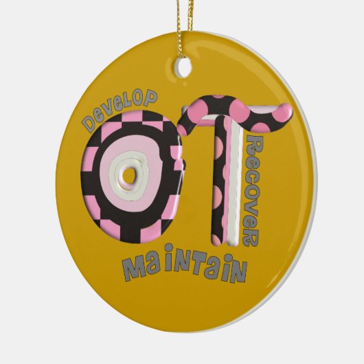 kerstversiering met professionele therapist keramisch ornament (Links)