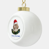 Kerstversiering met puppy Dogs Keramische Bal Ornament (Rechts)