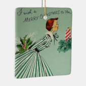  kerstversiering met Retro Keramisch Ornament (Rechts)