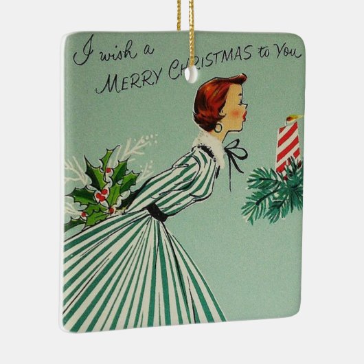  kerstversiering met Retro Keramisch Ornament (Rechts)