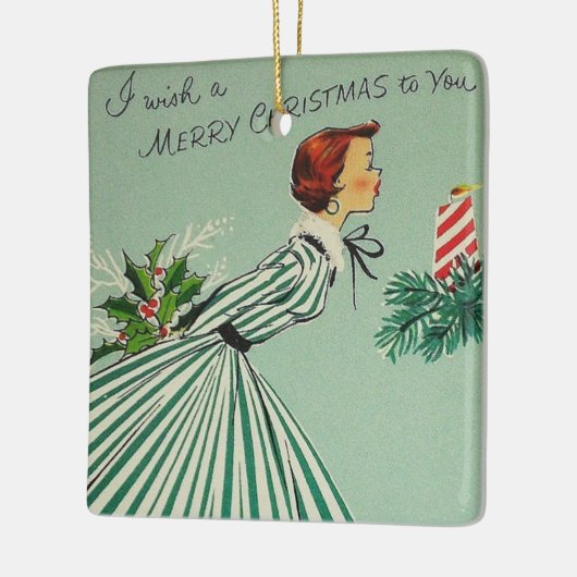 kerstversiering met Retro Keramisch Ornament (Links)