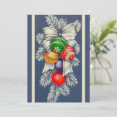  kerstversiering met Retro Spray Aangepast Feestdagenkaart (Staand voorkant)