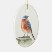 kerstversiering met Robin Painting Keramisch Ornament (Rechts)