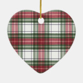 kerstversiering met rode en groene Waterverf Keramisch Ornament (Achterkant)