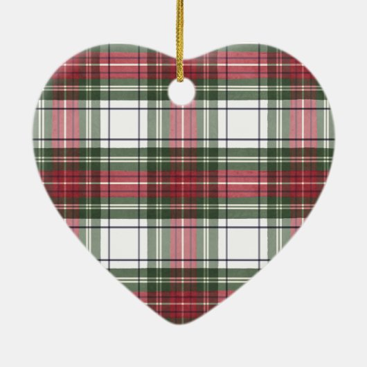 kerstversiering met rode en groene Waterverf Keramisch Ornament (Achterkant)