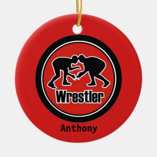 Kerstversiering met rode en zwarte kerstfeestdag keramisch ornament (Voorkant)