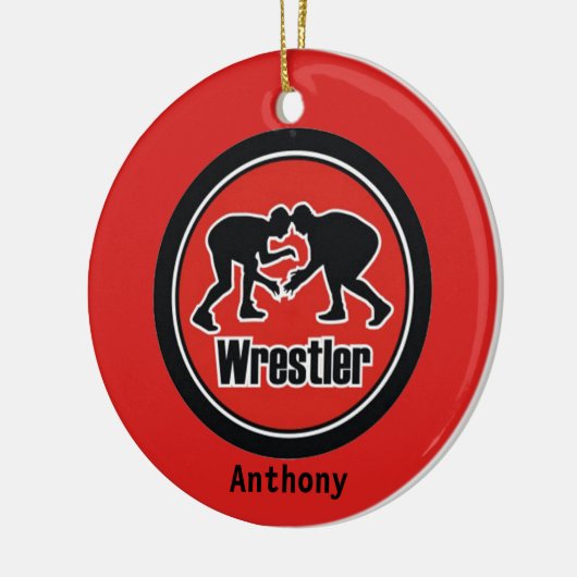 Kerstversiering met rode en zwarte kerstfeestdag keramisch ornament (Links)