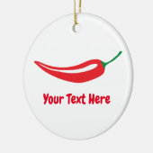 kerstversiering met rode Spaanse peper Keramisch Ornament (Links)