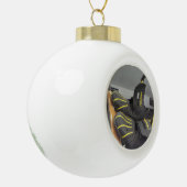kerstversiering met roeiteam keramische bal ornament (Links)