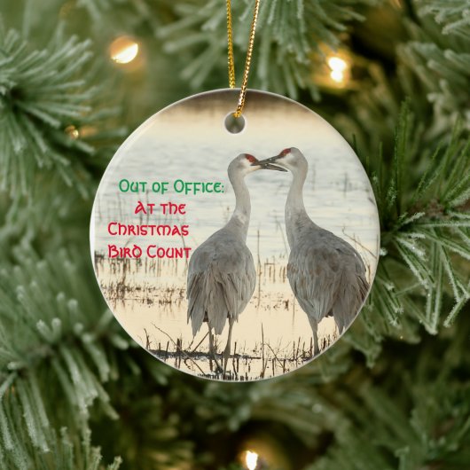 kerstversiering met Sandhill Cranes Keramisch Ornament (Boom)