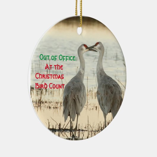 kerstversiering met Sandhill Cranes Keramisch Ornament (Rechts)