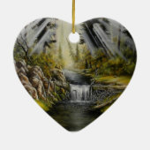 kerstversiering met schilderij keramisch ornament (Achterkant)