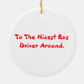 Kerstversiering met schoolbuschauffeur keramisch ornament (Achterkant)