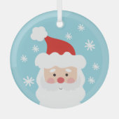 Kerstversiering met Sinterklaas en sneeuwvlokken Glas Ornament (Voorkant)