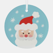 Kerstversiering met Sinterklaas en sneeuwvlokken Glas Ornament (Achterkant)