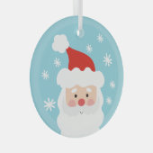 Kerstversiering met Sinterklaas en sneeuwvlokken Glas Ornament (Voorkant Rechts)