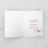 kerstversiering met sneeuwvlokken feestdagen kaart (Binnen)