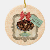 kerstversiering met snoep van chocolade-bonen keramisch ornament (Voorkant)