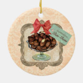 kerstversiering met snoep van chocolade-bonen keramisch ornament (Achterkant)