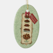 kerstversiering met snoep van chocolade-bonen keramisch ornament (Rechts)
