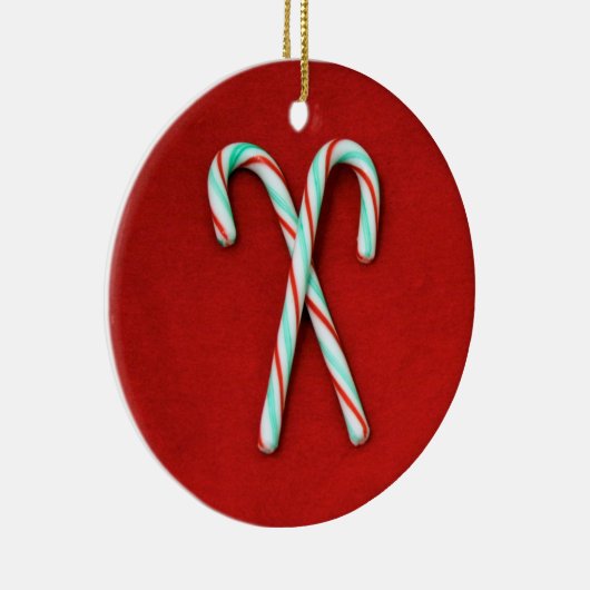 kerstversiering met snoepriet keramisch ornament (Rechts)