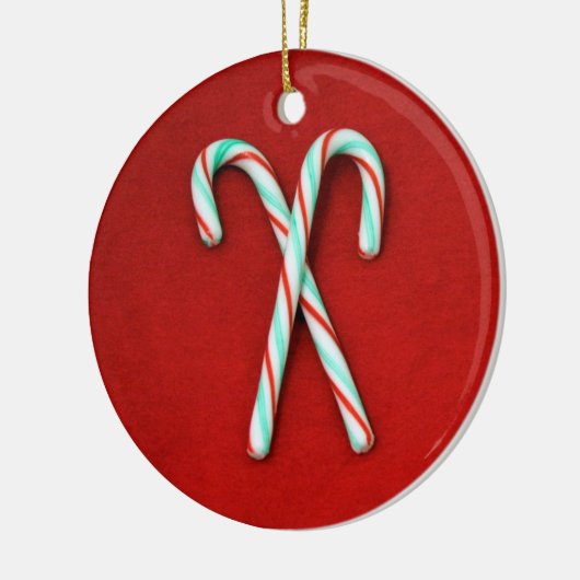 kerstversiering met snoepriet keramisch ornament (Links)