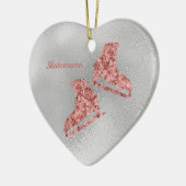 Kerstversiering met sparkle Ice — zilver Keramisch Ornament (Links)