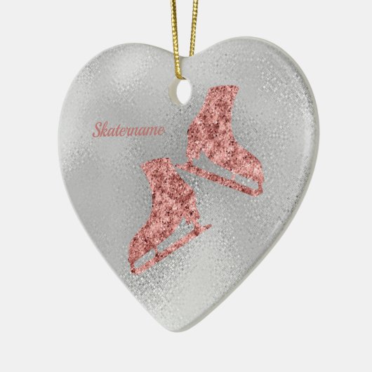 Kerstversiering met sparkle Ice — zilver Keramisch Ornament (Links)