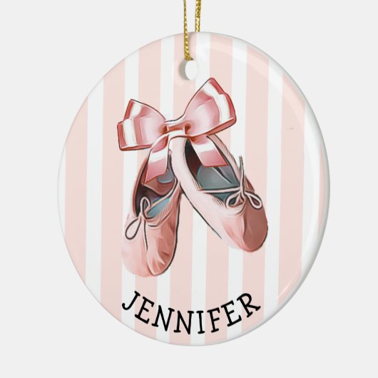 kerstversiering met speciale balletdiapositieven keramisch ornament (Links)