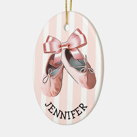 kerstversiering met speciale balletdiapositieven keramisch ornament (Links)