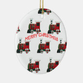 kerstversiering met speelgoed keramisch ornament (Rechts)