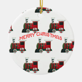 kerstversiering met speelgoed keramisch ornament