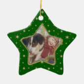 kerstversiering met Star-foto Keramisch Ornament (Voorkant)