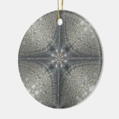 Kerstversiering met ster en nativiteit keramisch ornament (Links)