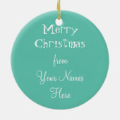 kerstversiering met stripe-tekst keramisch ornament (Achterkant)