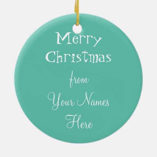 kerstversiering met stripe-tekst keramisch ornament (Achterkant)