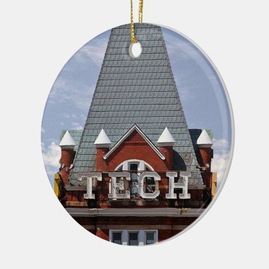 kerstversiering met tech Tower Keramisch Ornament (Links)