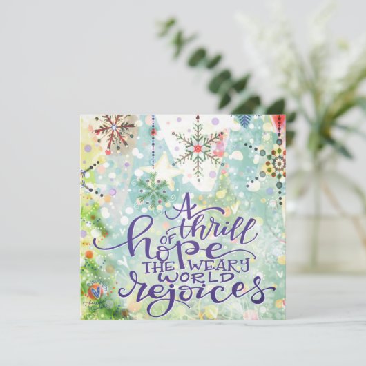 Kerstversiering met Thrill of Hope Inspirivity Feestdagenkaart (Staand voorkant)