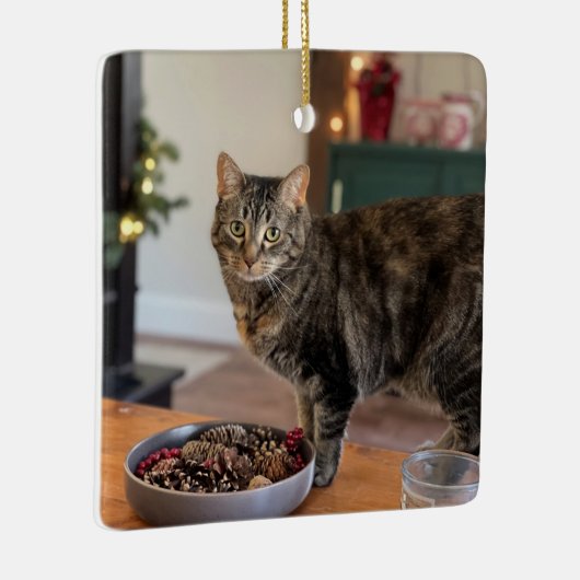 kerstversiering met Torti-Kat Keramisch Ornament (Rechts)
