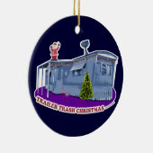 Kerstversiering met trailer Trash Keramisch Ornament (Rechts)